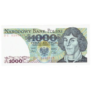 Poľská ľudová republika, 1000 zlotých 1982 DC