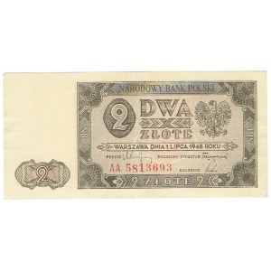 PRL, 2 Zloty 1948 AA