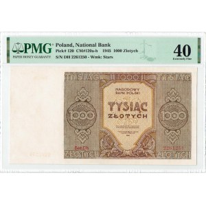PRL, 1000 złotych 1945 Dh PMG 40