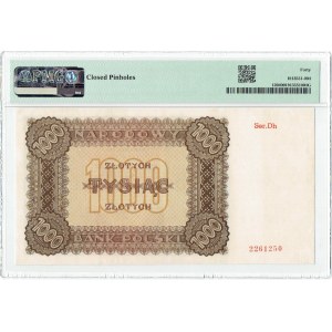 Poľská ľudová republika, 1000 zlatých 1945 Dh PMG 40