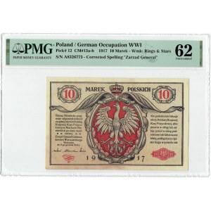 10 mkp 1917 Všeobecné vstupenky PMG 62