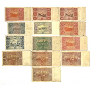 PRL, Zestaw 20-1.000 złotych 1947-48