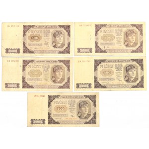 People's Republic of Poland, Set of 500 Gold 1948