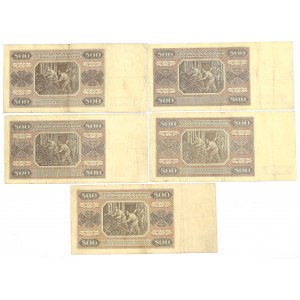 People's Republic of Poland, Set of 500 Gold 1948