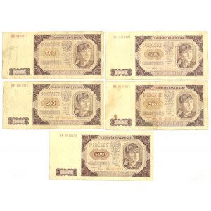 People's Republic of Poland, Set of 500 Gold 1948