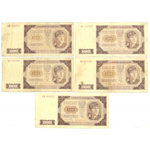 PRL, Zestaw 500 złotych 1948