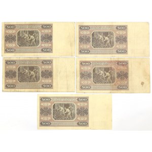 People's Republic of Poland, Set of 500 Gold 1948