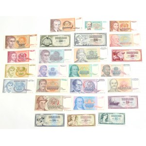 Juhoslávia, sada bankoviek
