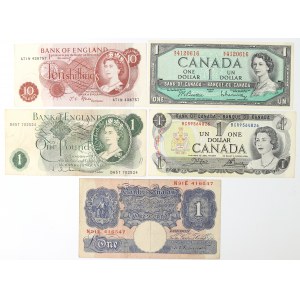 United Kingdom and Canada, Set of banknotes