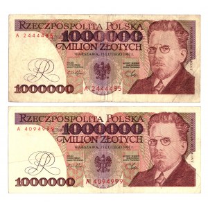 Třetí republika, 1 milion zlotých 1991 - sada 2 kusů