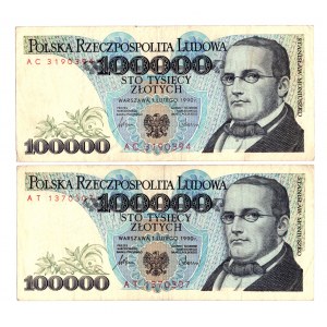PLN 100.000 1990 - Satz AC, Serie AT