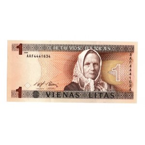 Lithuania, 1 lit 1994 - AAF -.