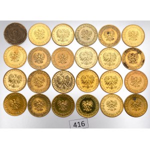 PRL, sada 5 zlatých 1982-87 (24 výtisků)