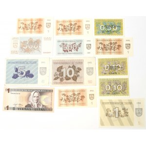 Litwa, Zestaw banknotów
