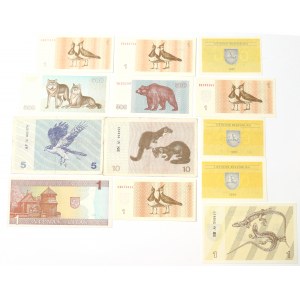 Litwa, Zestaw banknotów