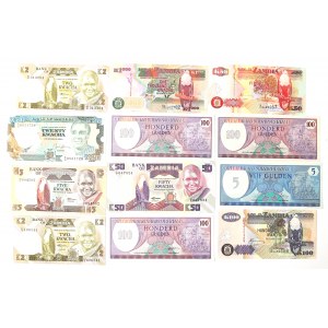 Zambia i Surinam, Zestaw banknotów