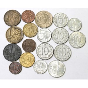 Czechosłowacja, Zestaw monet zdawkowych