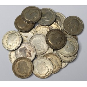 Wielka Brytania, Zbiór ciekawych srebrnych monet (230g)