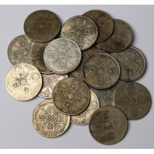 Spojené kráľovstvo, zbierka zaujímavých strieborných mincí (230g)