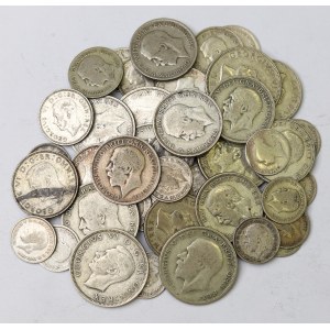 Vereinigtes Königreich, Sammlung von interessanten Silbermünzen (333g)