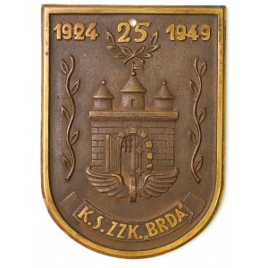 Volksrepublik Polen, Gedenktafel zum 25-jährigen Bestehen des Sportvereins ZZK Brda 1924-1949