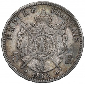 France, 5 francs 1868