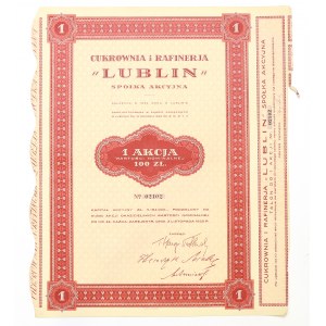 II RP, Cukiernia i Rafineria Lublin Akcja 100 złotych 1925