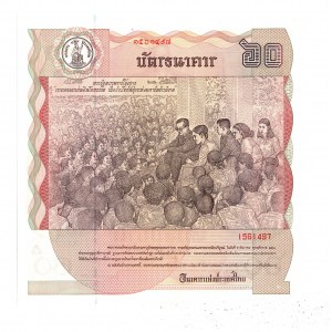 Tajlandia, 60 baht (1987) - banknot okolicznościowy 60-te urodziny króla Rama IX