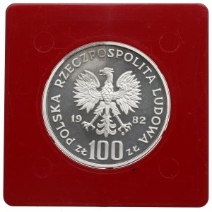 PRL, 100 złotych 1982 Ochrona środowiska - Próba Bocian Ag