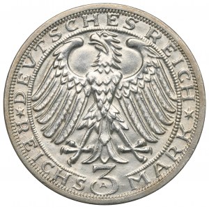 Nemecko, Weimarská republika, 3 známky 1928 Naumburg