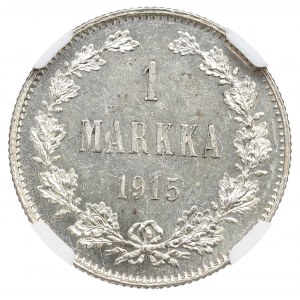 Russische Besetzung von Finnland, 1 Markka 1915 - NGC MS62