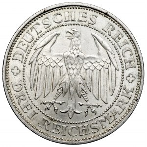 Deutschland, Weimarer Republik, 3 Mark 1929 E, Dresden - 1000-jähriges Jubiläum von Meißen
