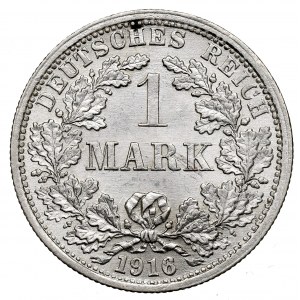 Germany, 1 mark 1916, F Stuttgart