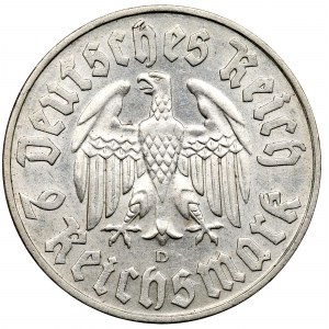 Deutschland, Weimarer Republik, 2 Mark 1933 D, Luther