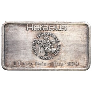 Niemcy, Heraeus sztabka srebra z serii miasta Niemiec - Ebersbach