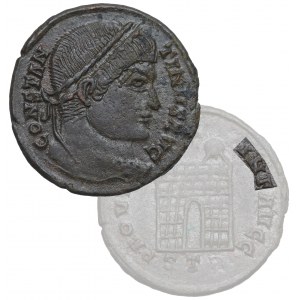 Římská říše, Konstantin I., Follis Trier - PROVIDENTINE AVGG chyba