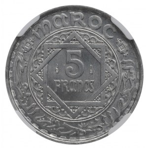 Morocco, 5 francs 1951 - NGC MS67