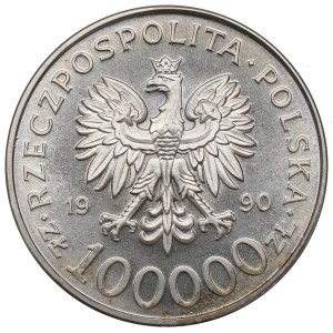 III RP, 100.000 PLN 1990 Solidarität - Prooflike