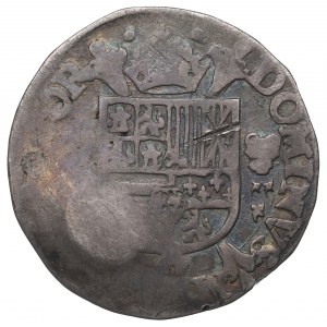 Spanische Niederlande, Holland, 1/10 daalder 1572 - Gegenstempel Zeeland