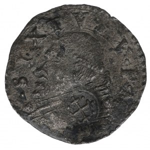 Vativan, Sixtus V, Baiocco 1589 - countermark