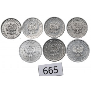Volksrepublik Polen, 5-10 Pfennigsatz 1962-74