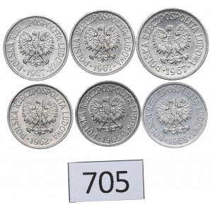 Volksrepublik Polen, 5-10 Pfennigsatz 1962-68
