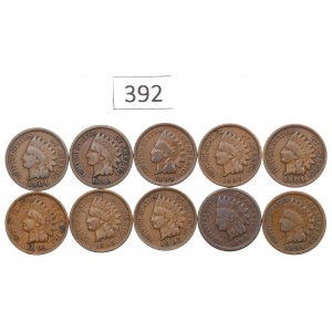 USA, Zestaw 1 cent 1890-1907
