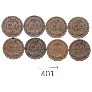 USA, Zestaw 1 cent 1896-1908