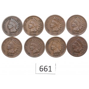 USA, Zestaw 1 cent 1890-1908