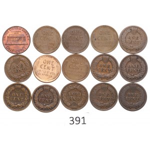 USA, Zestaw 1 cent 1892-1983