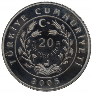 Türkei, 20 Lira 2005 - Silber