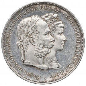 Rakúsko, František Jozef, 2 guldenov 1879 - strieborná svadba