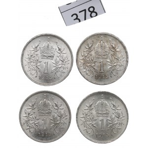 Rakúsko, sada 1 koruny 1915