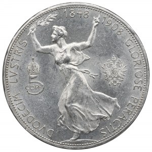 Rakúsko, František Jozef, 5 korún 1908 - 60. výročie vlády